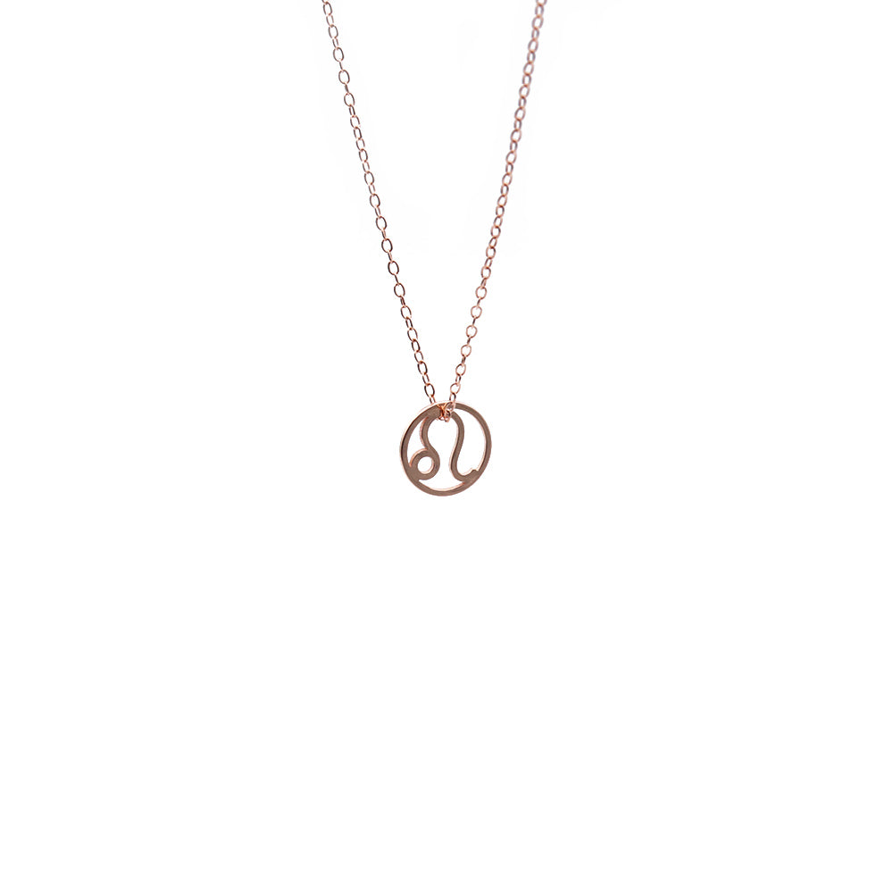 zodiac necklaces rose gold by roseca - Leo